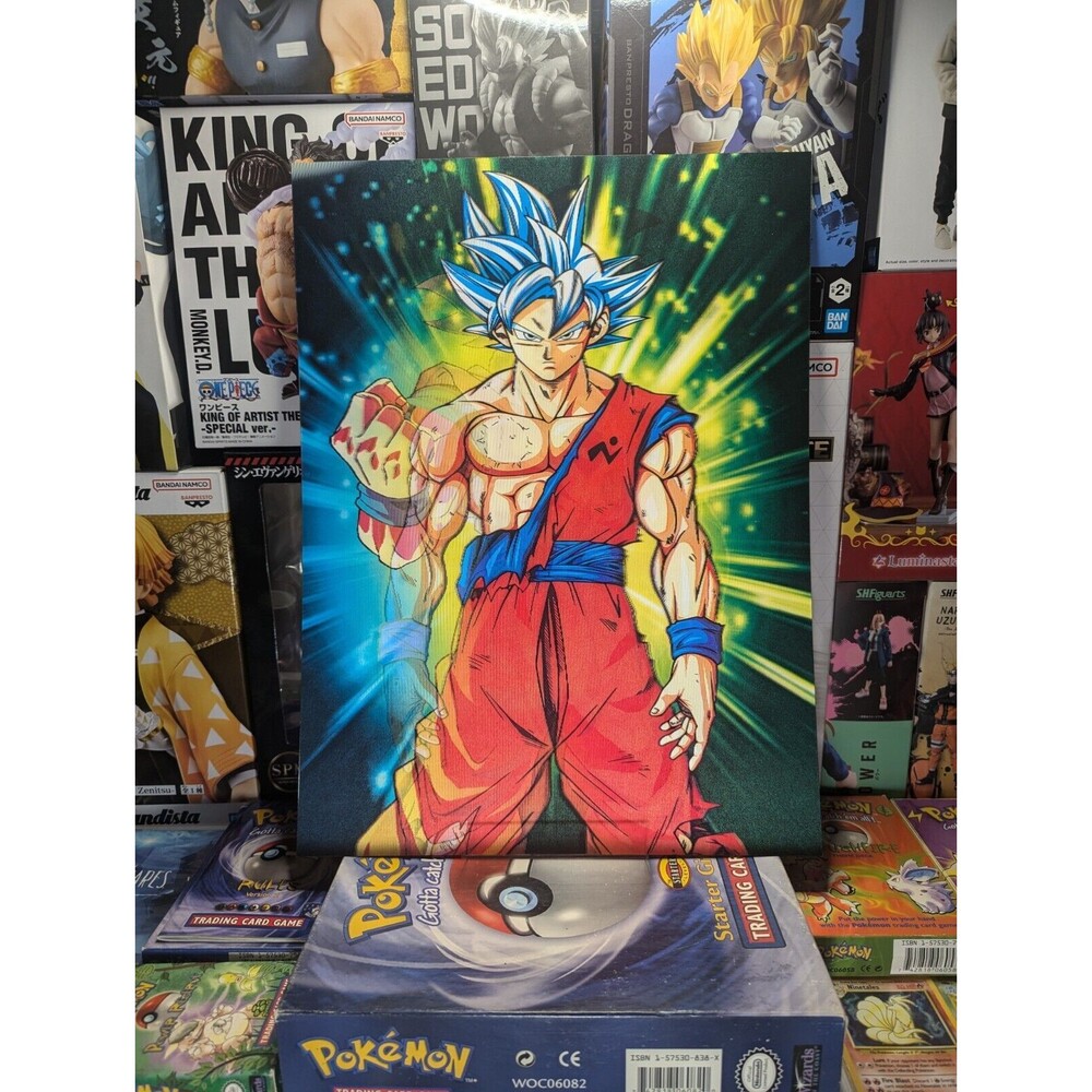 Dragon Ball Lenticular Poster  - Goku Super Saiyan God, Blue, and Ultra Instinct